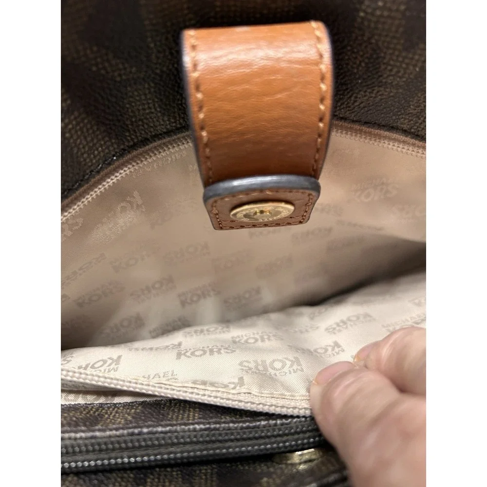 MICHAEL‎ KORS Hamilton Large Shoulder Tote Monogram Brown Bags